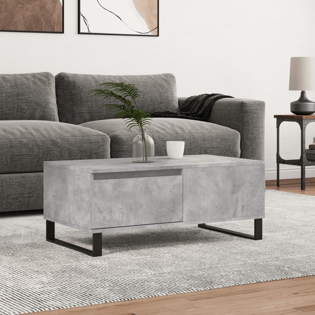 Salongbord betonggrå 90x50x36,5 cm konstruert tre