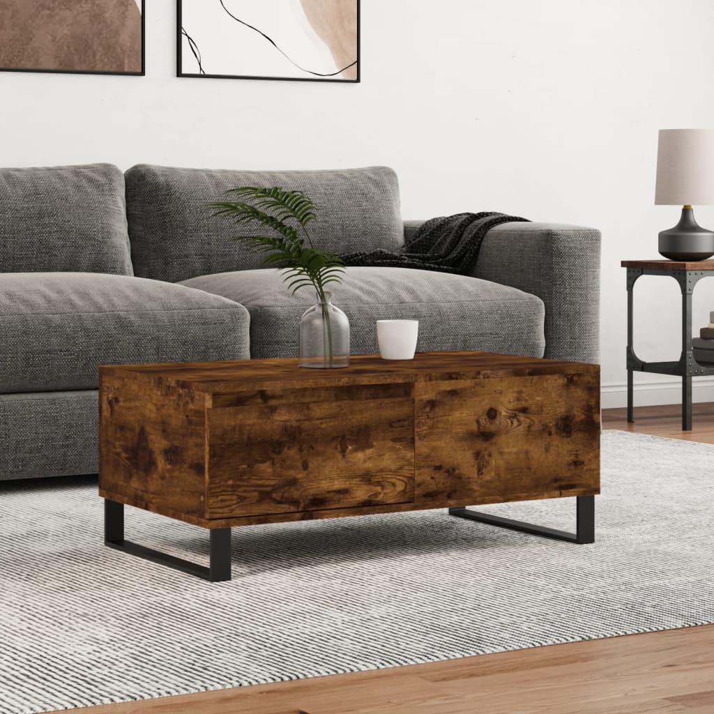 Salongbord røkt eik 90x50x36,5 cm konstruert tre