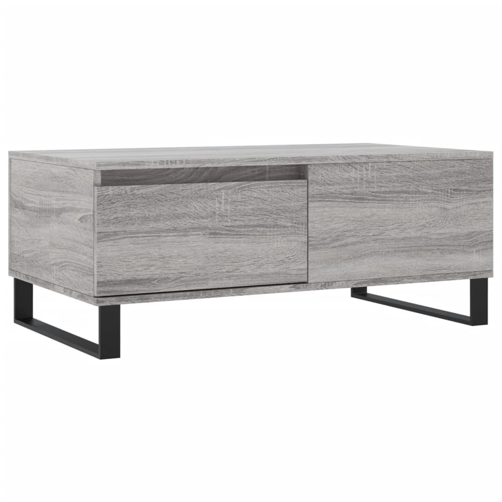 Salongbord grå sonoma 90x50x36,5 cm konstruert tre
