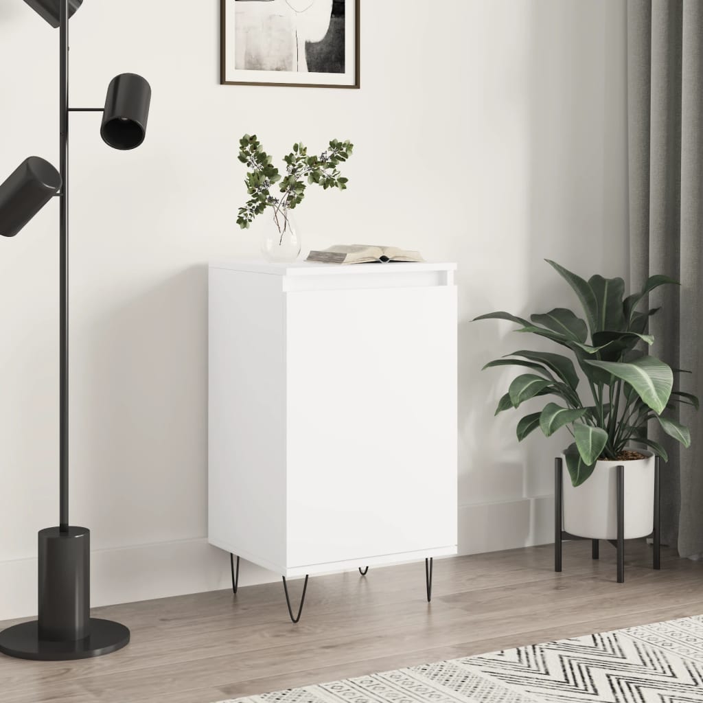 Skjenk hvit 40x35x70 cm konstruert tre