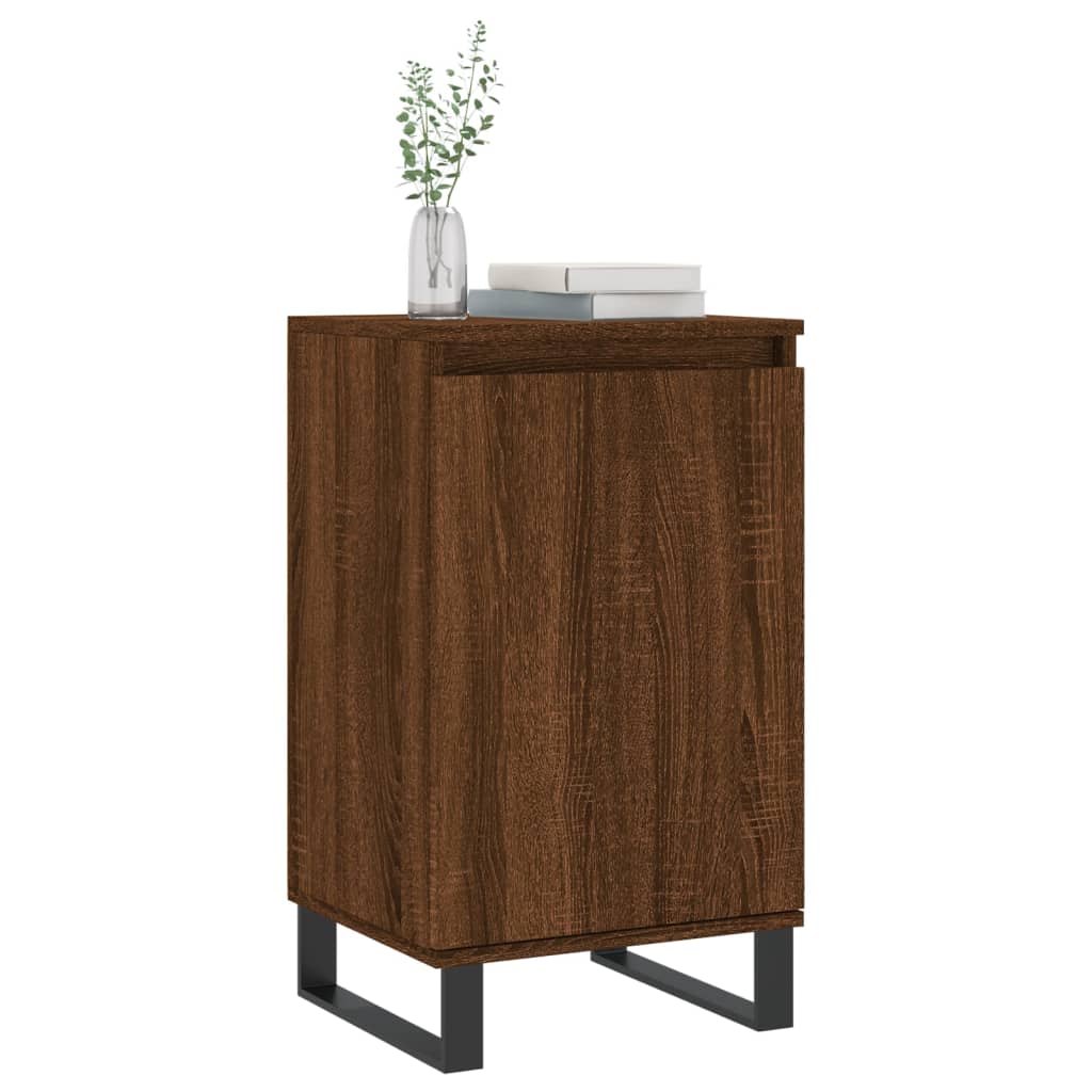 Skjenker 2 stk brun eik 40x35x70 cm konstruert tre