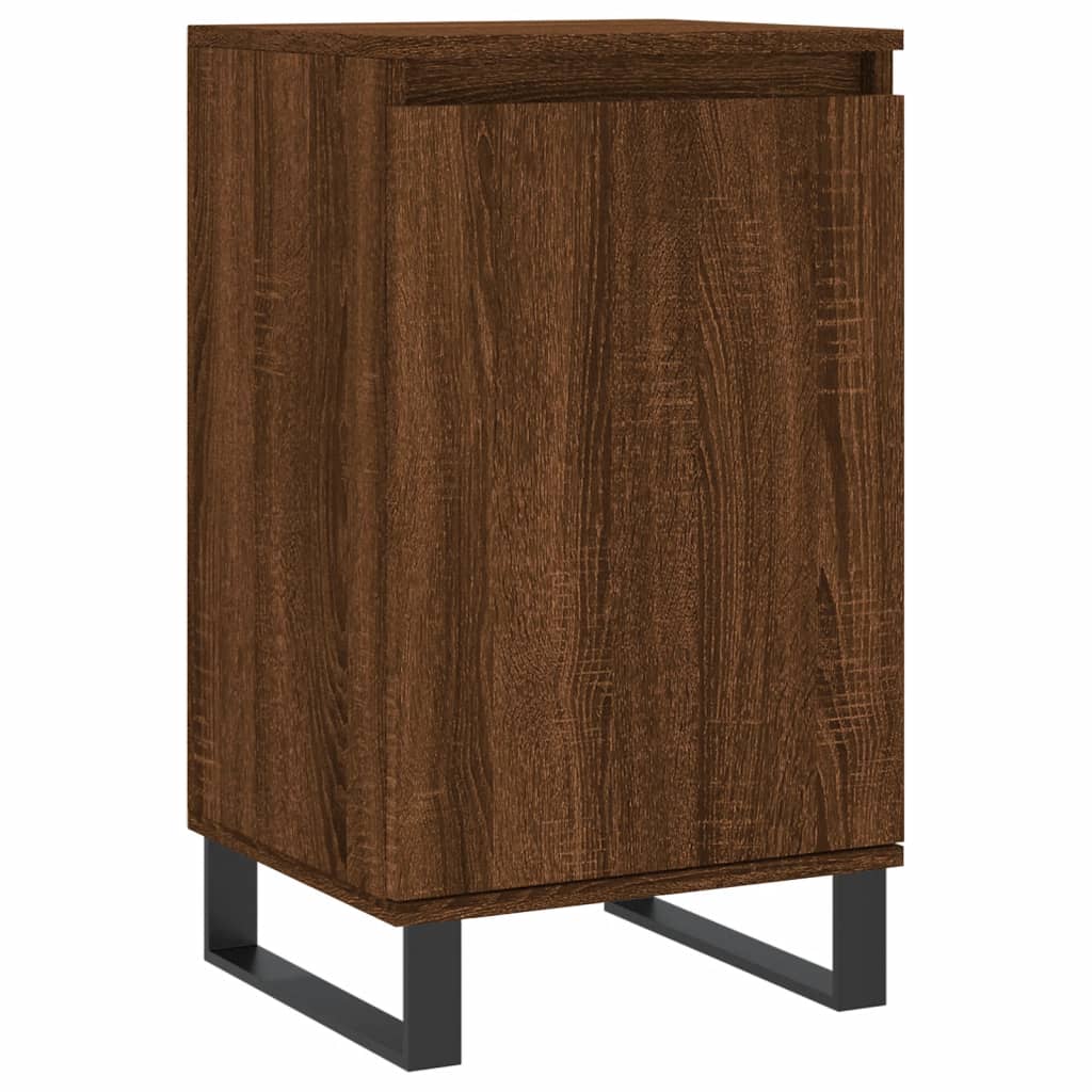 Skjenker 2 stk brun eik 40x35x70 cm konstruert tre