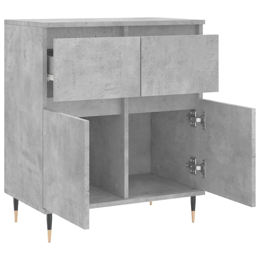Skjenk betonggrå 60x35x70 cm konstruert tre