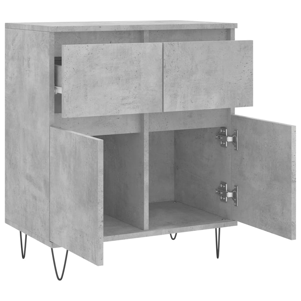 Skjenk betonggrå 60x35x70 cm konstruert tre