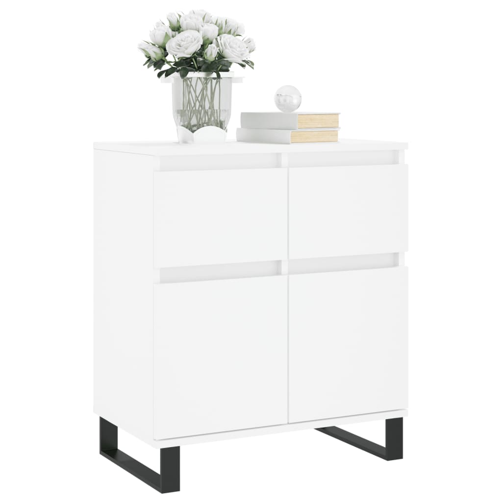 Skjenk hvit 60x35x70 cm konstruert tre