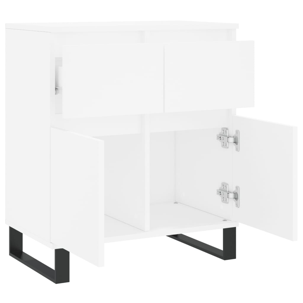Skjenk hvit 60x35x70 cm konstruert tre