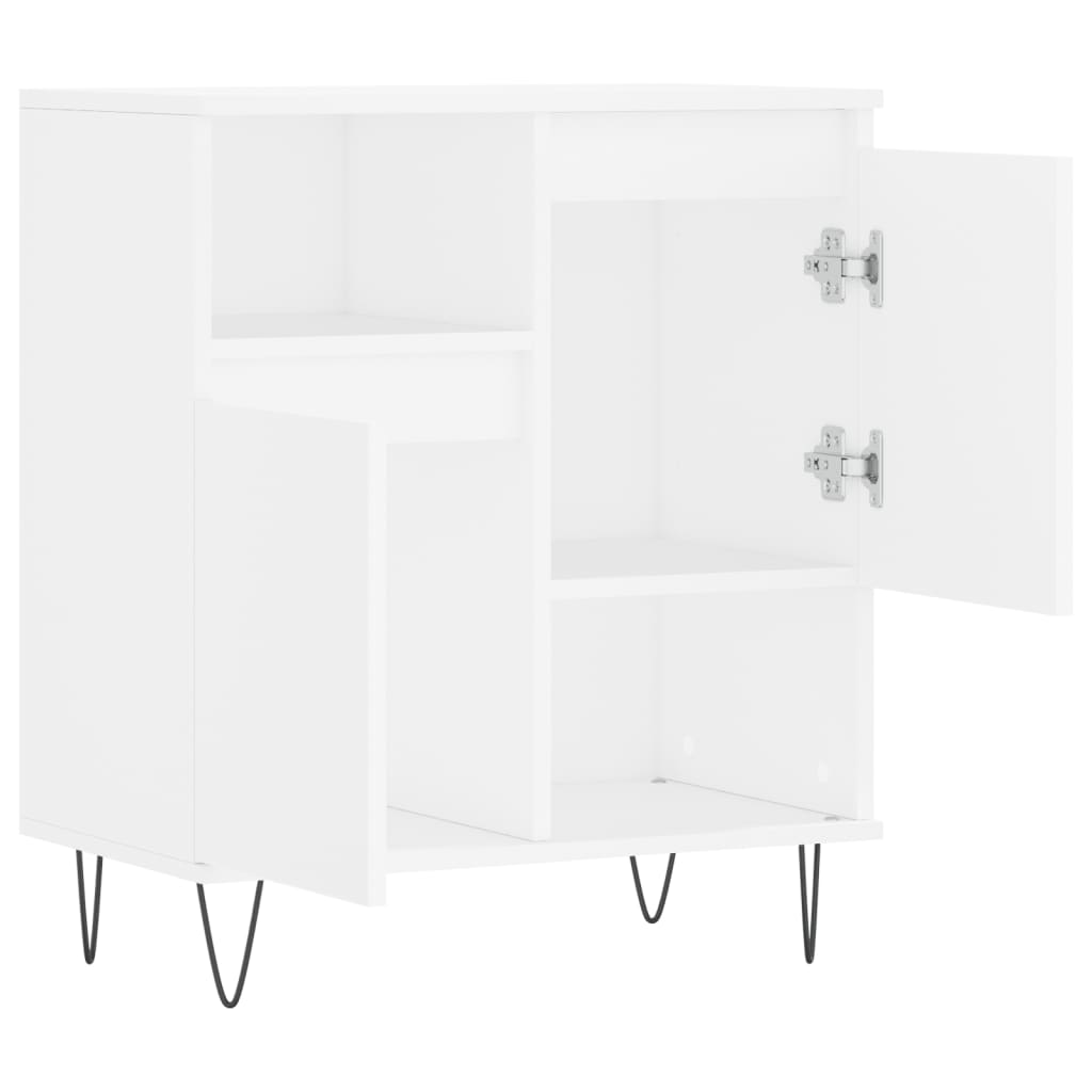Skjenk hvit 60x35x70 cm konstruert tre