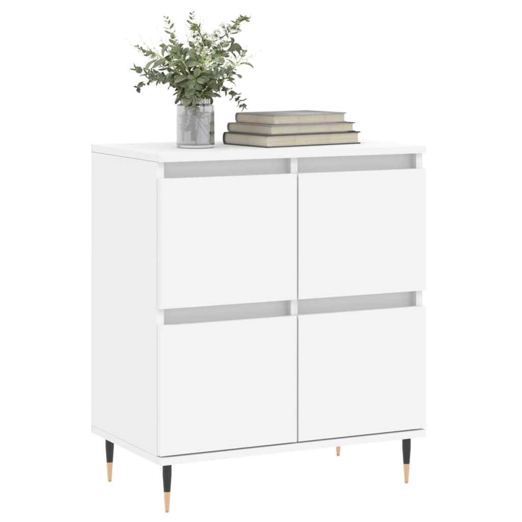 Skjenk hvit 60x35x70 cm konstruert tre