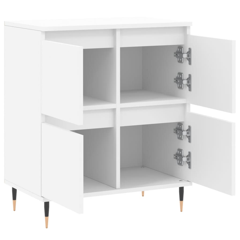 Skjenk hvit 60x35x70 cm konstruert tre