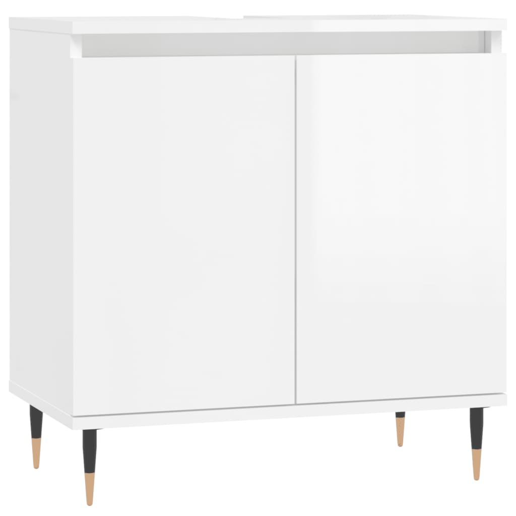 Servantskap høyglans hvit 58x33x60 cm konstruert tre