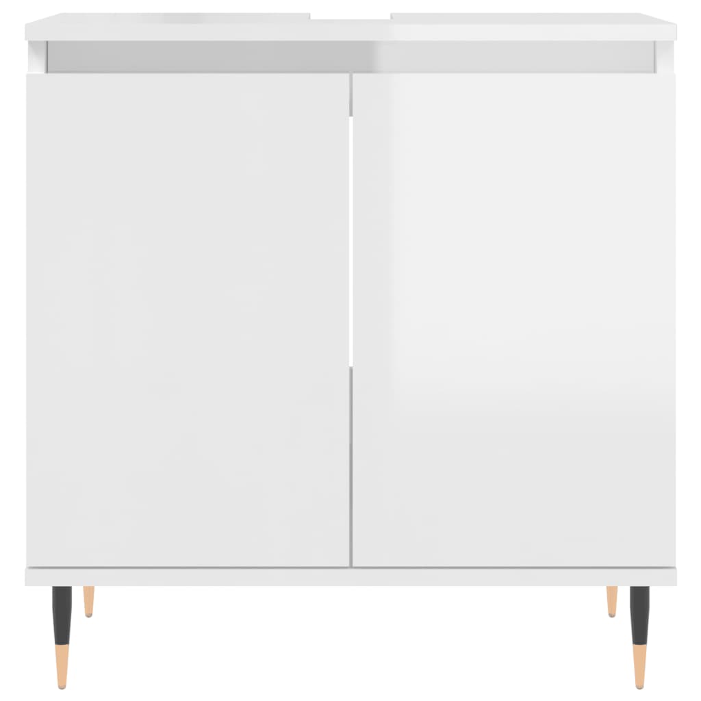 Servantskap høyglans hvit 58x33x60 cm konstruert tre
