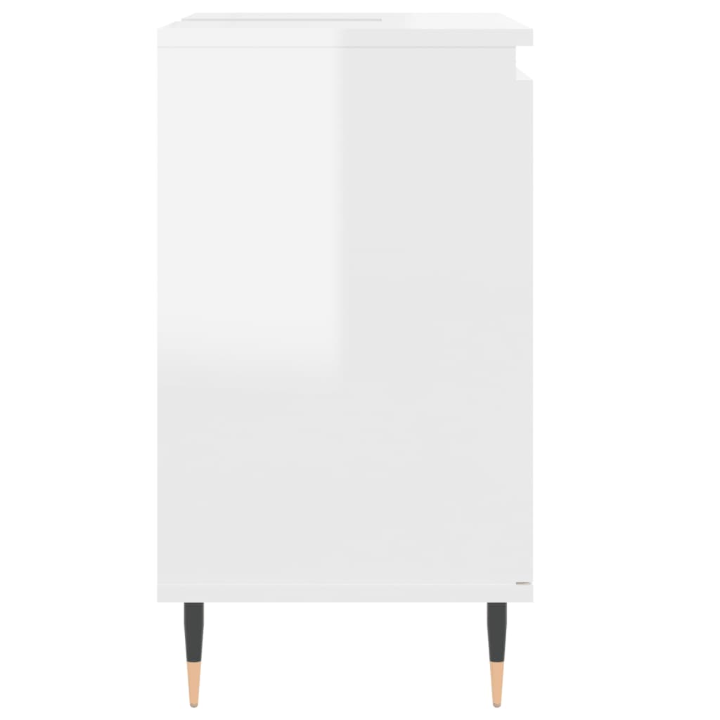Servantskap høyglans hvit 58x33x60 cm konstruert tre