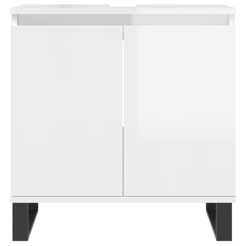 Servantskap høyglans hvit 58x33x60 cm konstruert tre