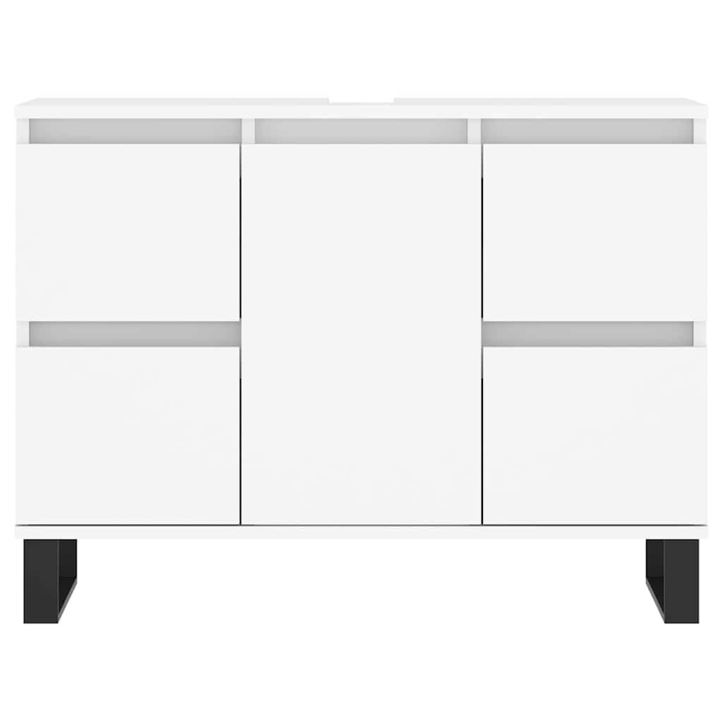 Baderomsskap hvit 80x33x60 cm konstruert tre