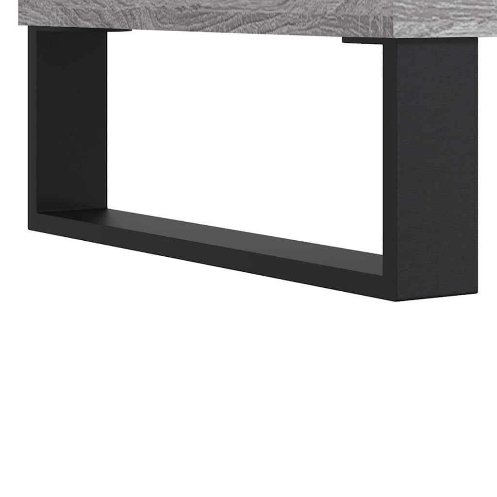 Baderomsskap grå eik 80x33x60 cm konstruert tre vidaXL