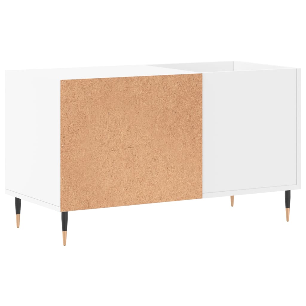Hifi-benk hvit 85x38x48 cm konstruert tre