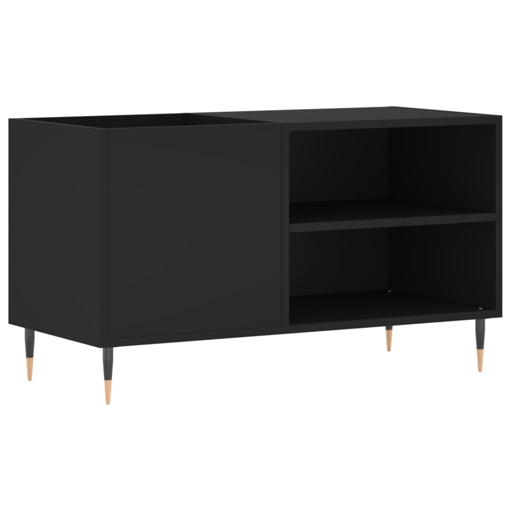 Hifi-benk svart 85x38x48 cm konstruert tre
