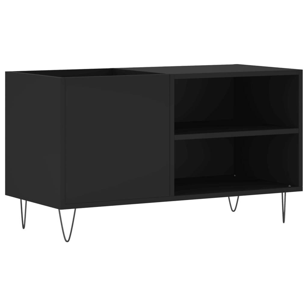 Hifi-benk svart 85x38x48 cm konstruert tre