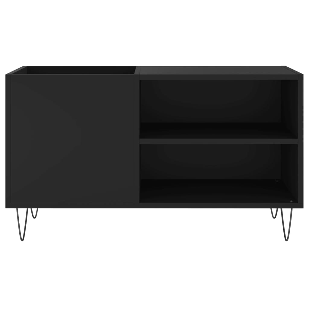 Hifi-benk svart 85x38x48 cm konstruert tre