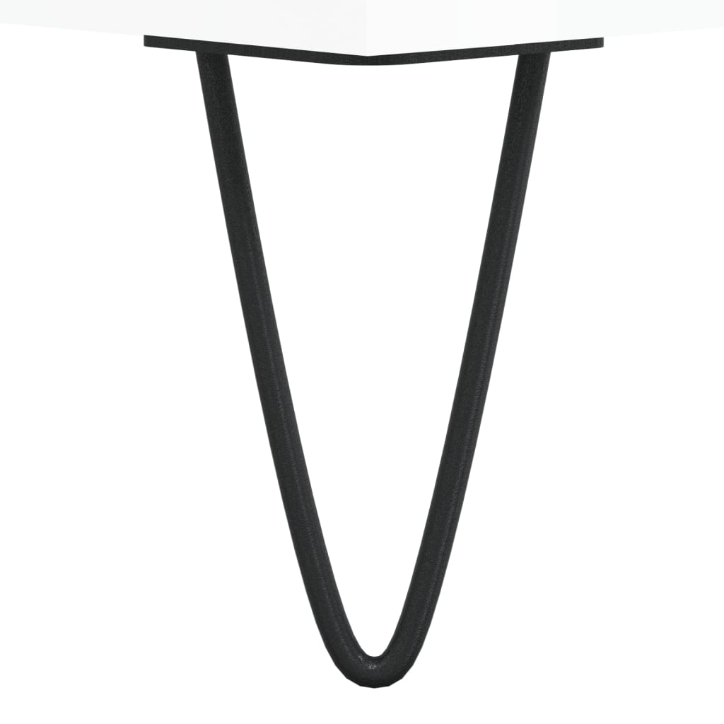 Hifi-benk høyglans hvit 85x38x48 cm konstruert tre