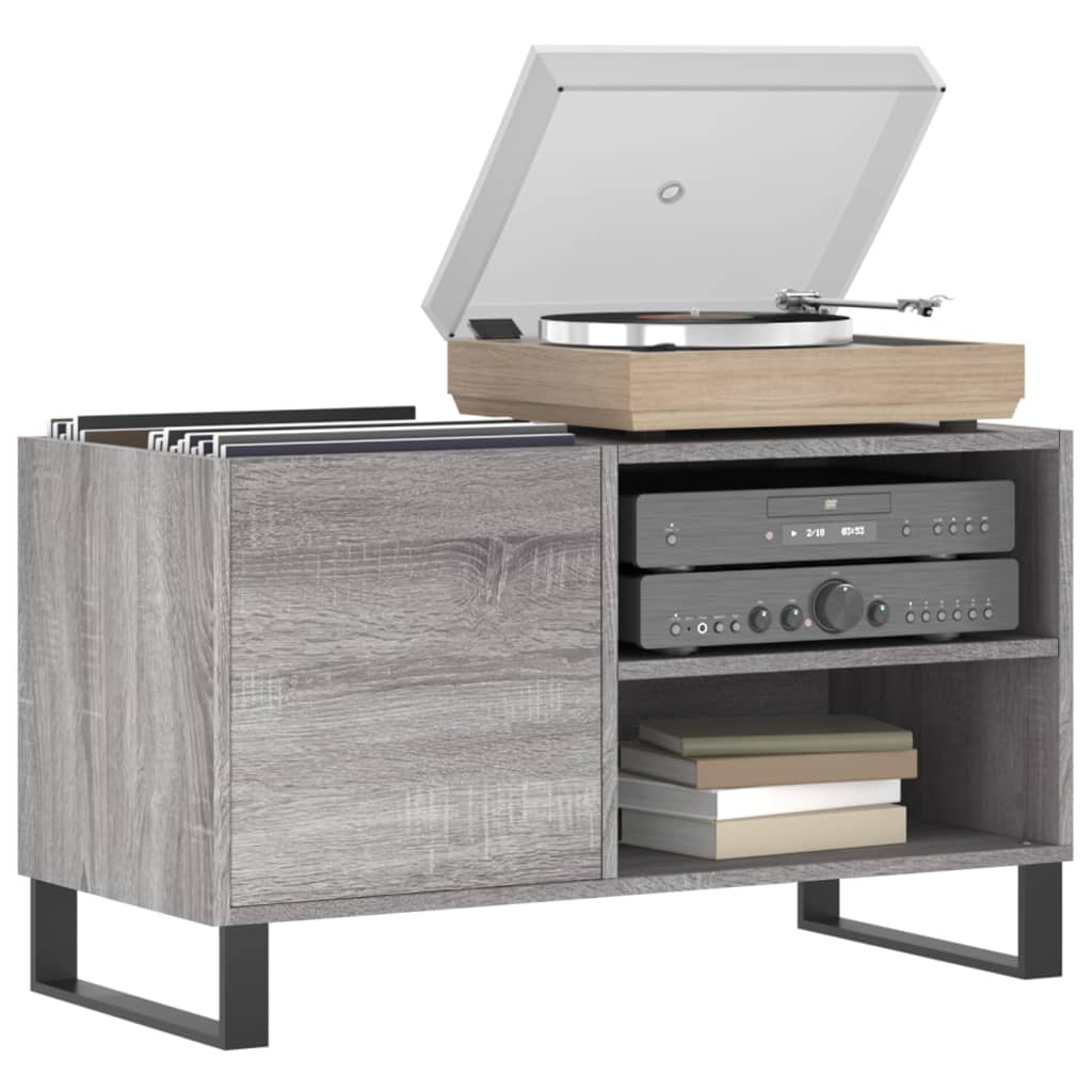 Hifi-benk grå sonoma 85x38x48 cm konstruert tre
