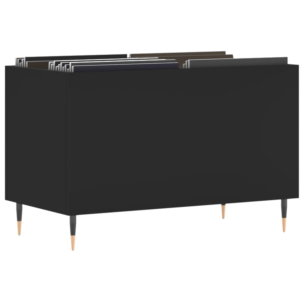 Hifi-benk svart 74,5x38x48 cm konstruert tre