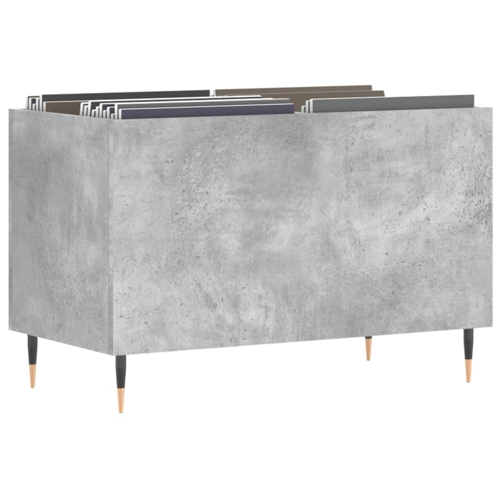 Hifi-benk betonggrå 74,5x38x48 cm konstruert tre