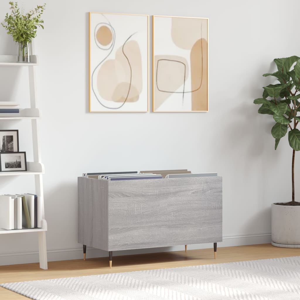 Hifi-benk grå sonoma 74,5x38x48 cm konstruert tre