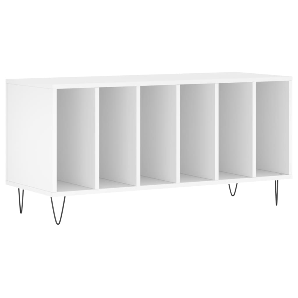 Hifi-benk hvit 100x38x48 cm konstruert tre