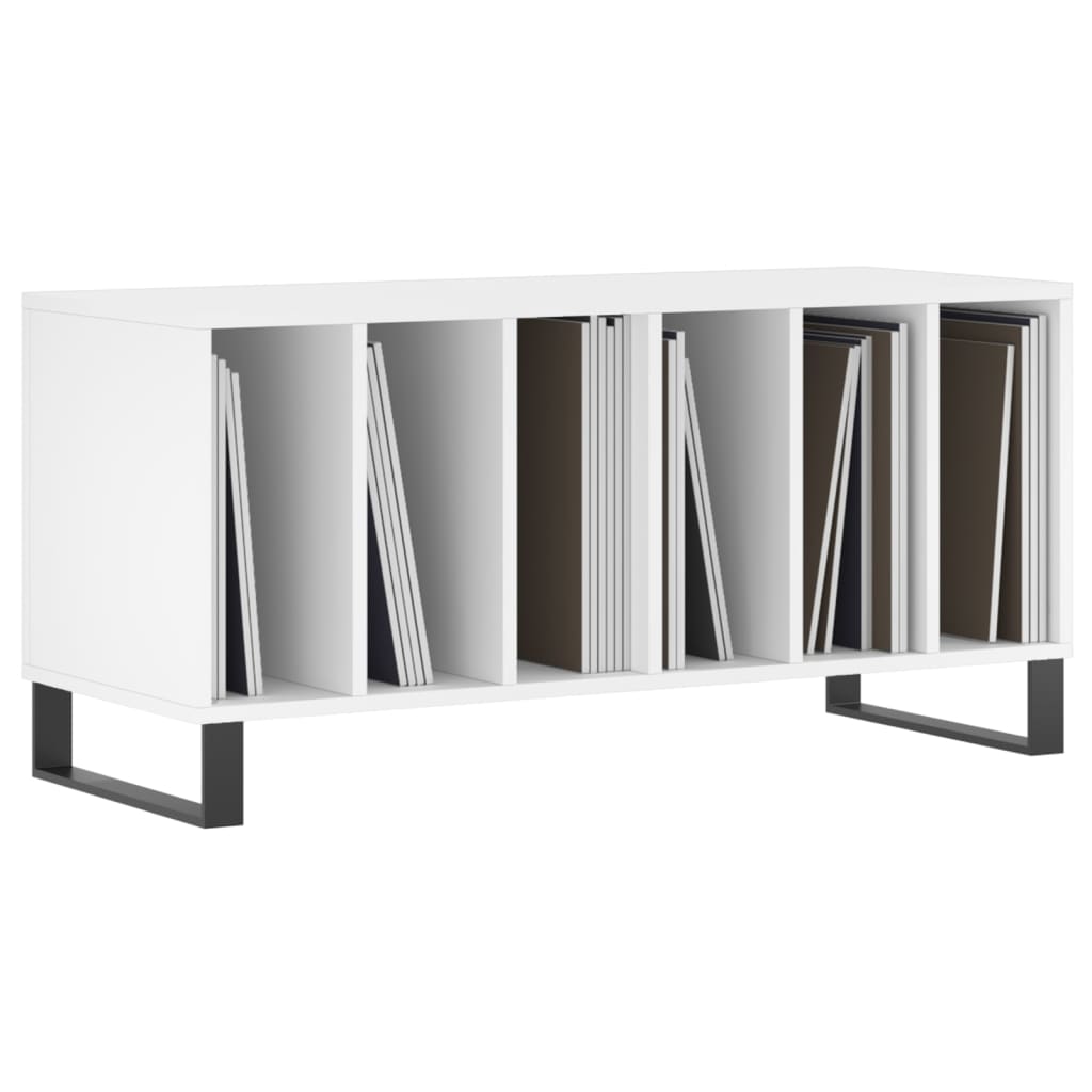 Hifi-benk hvit 100x38x48 cm konstruert tre