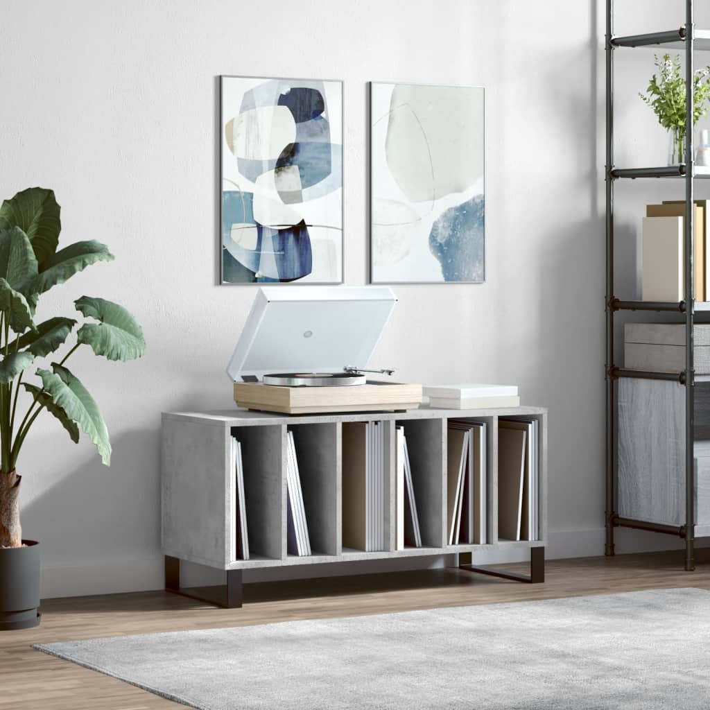 Hifi-benk betonggrå 100x38x48 cm konstruert tre vidaXL