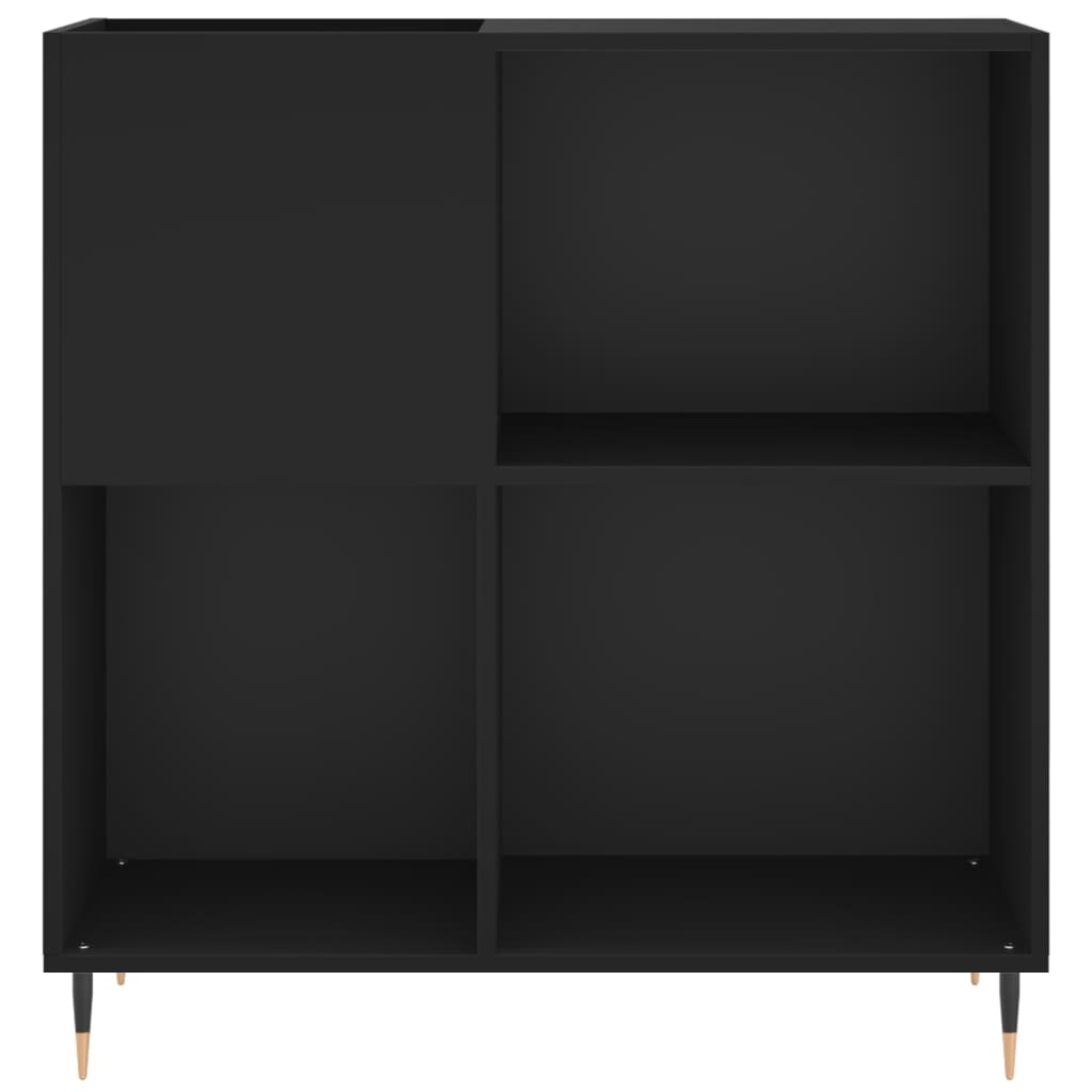 Hifi-benk svart 84,5x38x89 cm konstruert tre