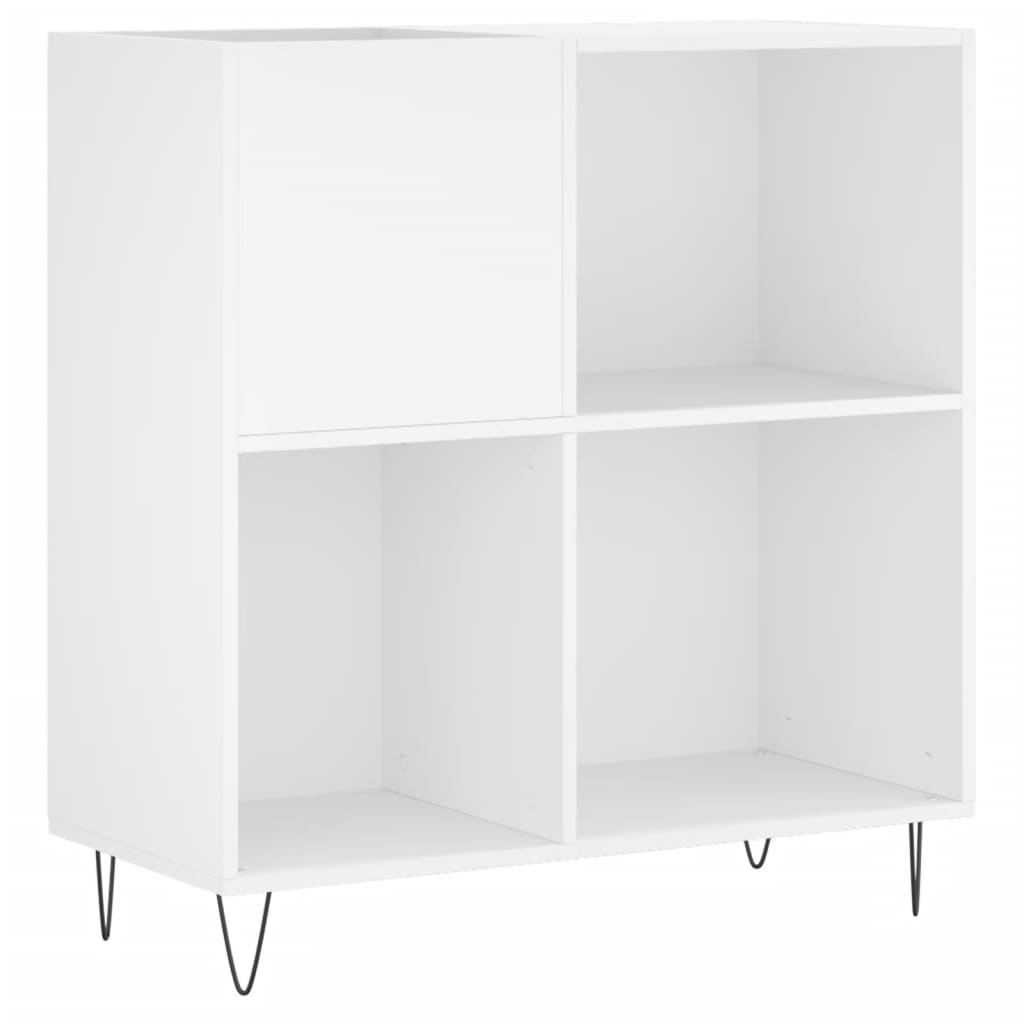 Hifi-benk hvit 84,5x38x89 cm konstruert tre