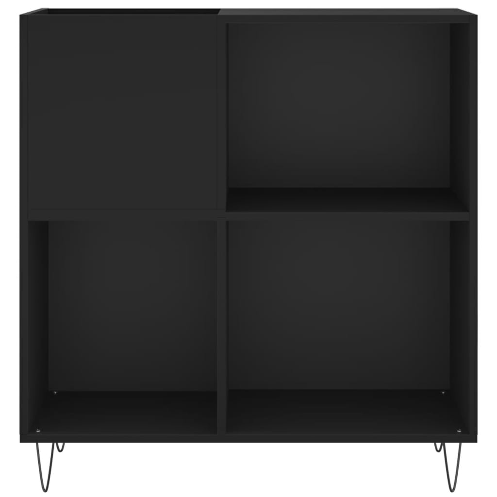 Hifi-benk svart 84,5x38x89 cm konstruert tre