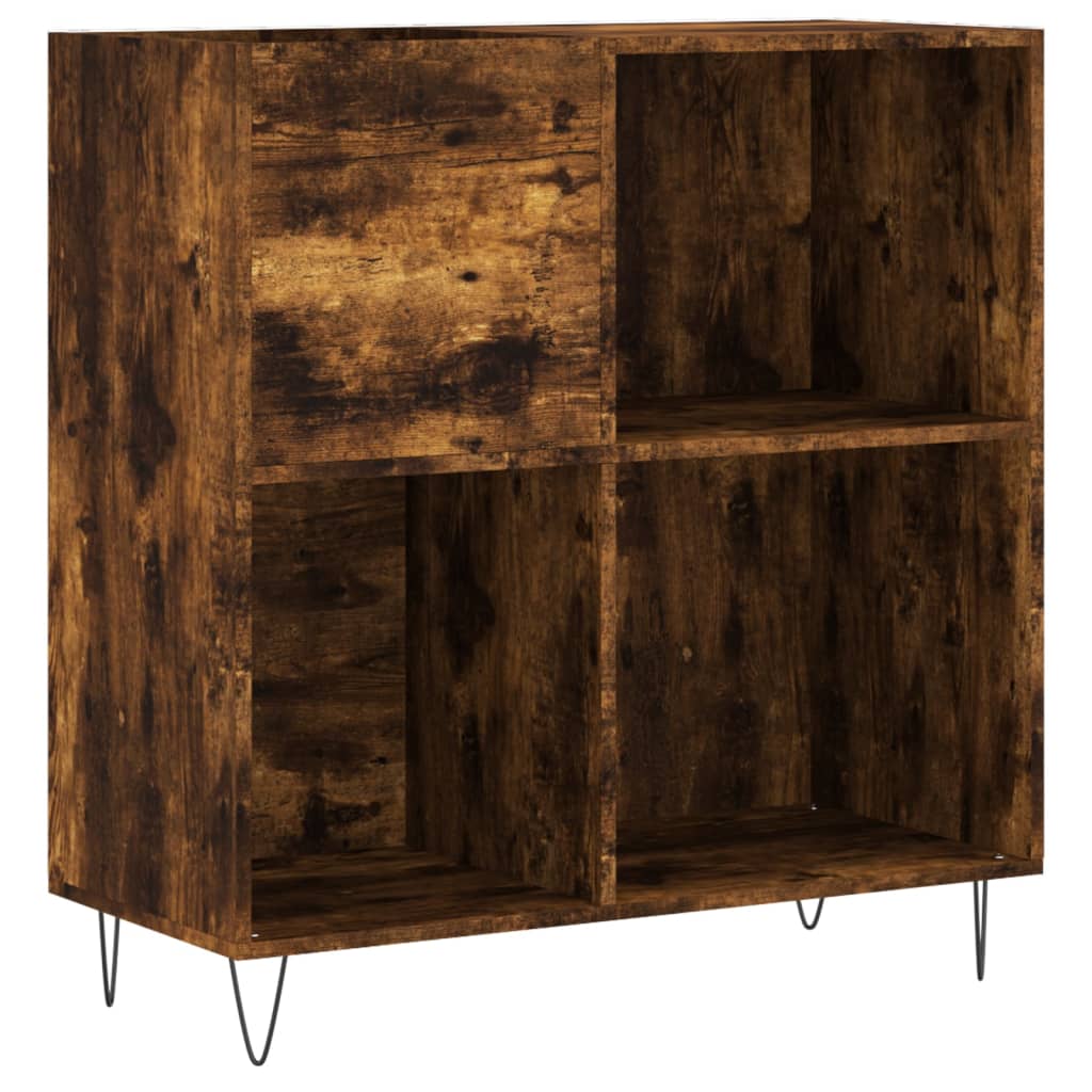 Hifi-benk røkt eik 84,5x38x89 cm konstruert tre