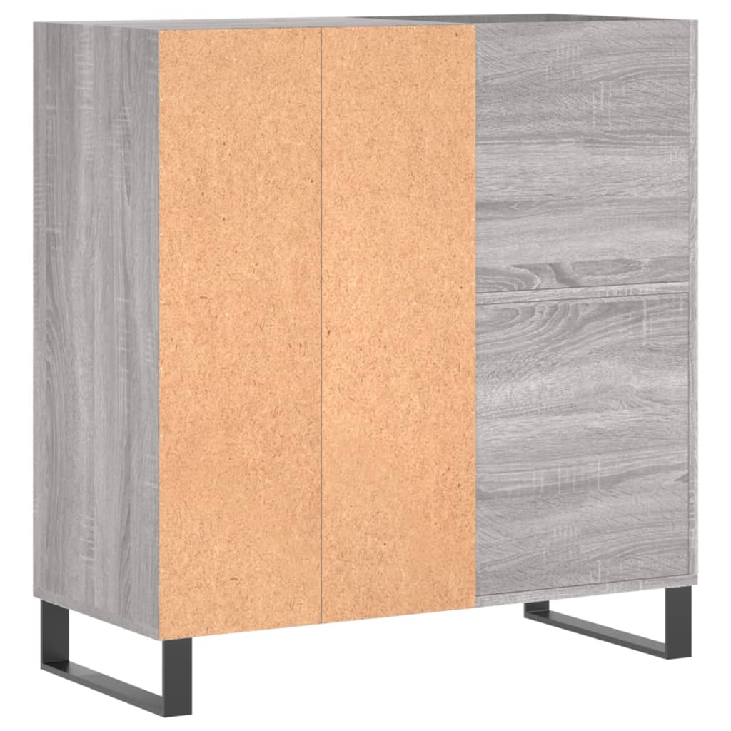 Hifi-benk grå sonoma 84,5x38x89 cm konstruert tre