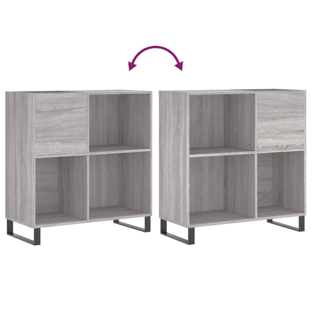 Hifi-benk grå sonoma 84,5x38x89 cm konstruert tre