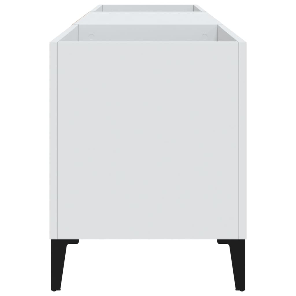 Hifi-benk hvit 121x38x48 cm konstruert tre