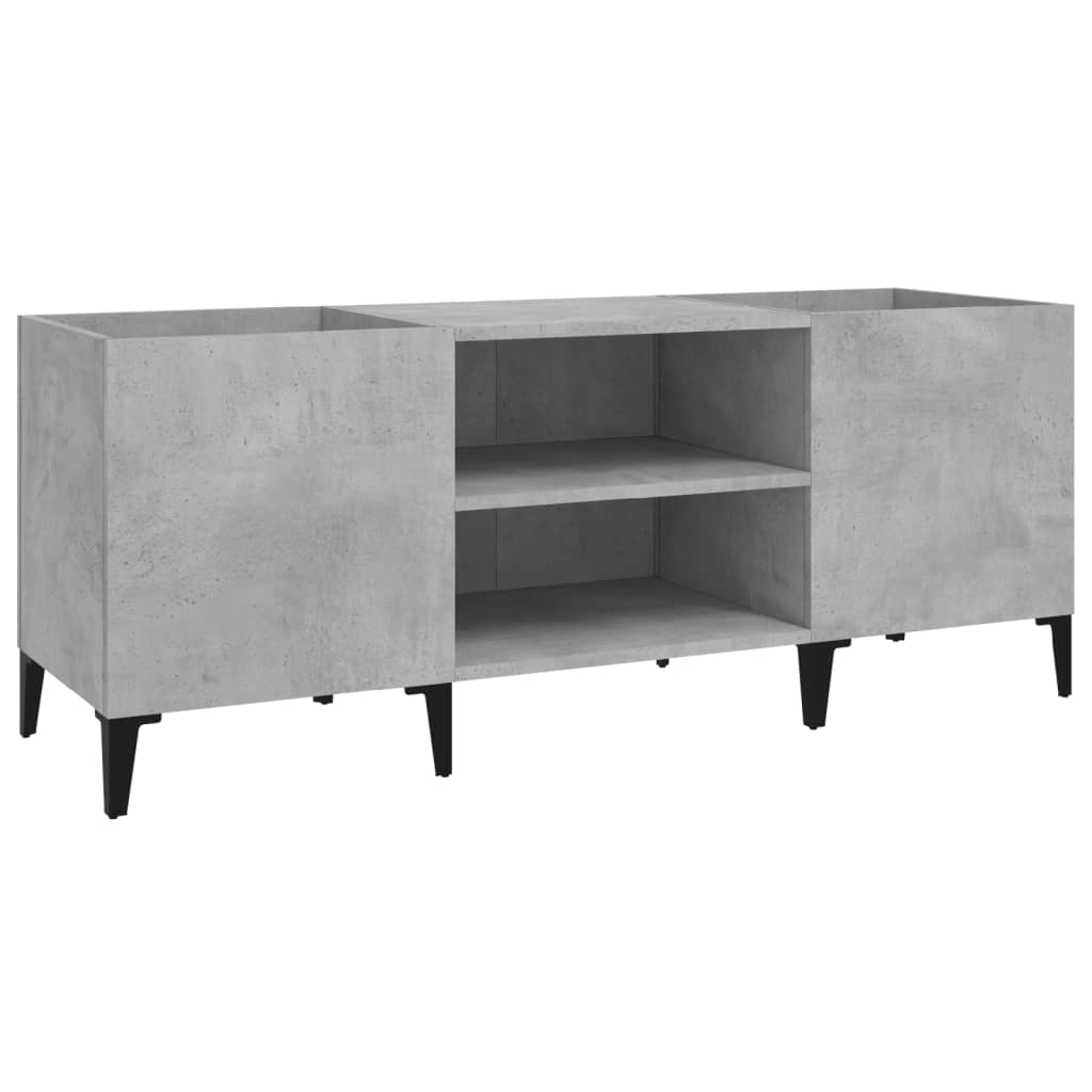 Hifi-benk betonggrå 121x38x48 cm konstruert tre