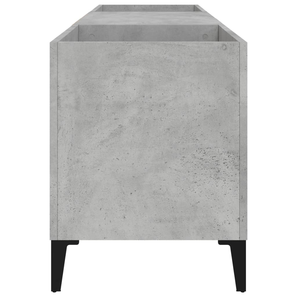 Hifi-benk betonggrå 121x38x48 cm konstruert tre