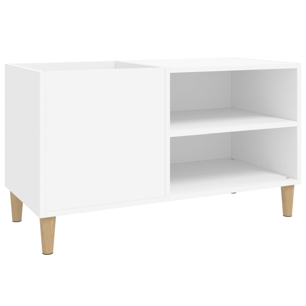 Hifi-benk hvit 84,5x38x48 cm konstruert tre