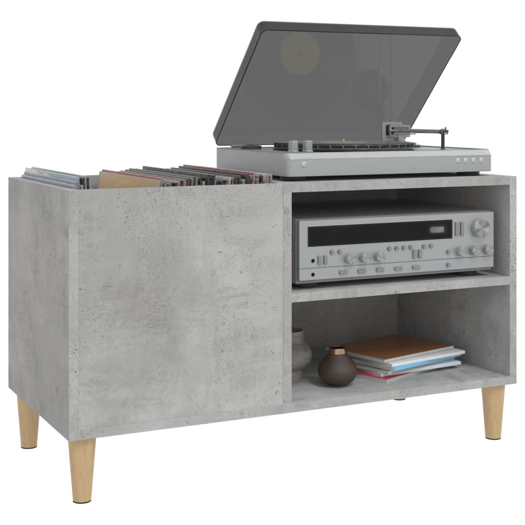 Hifi-benk betonggrå 84,5x38x48 cm konstruert tre