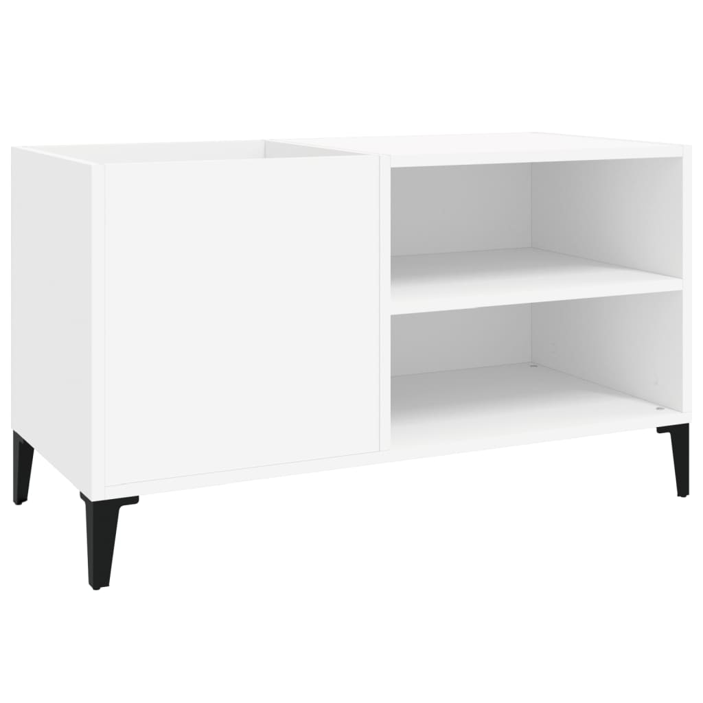 Hifi-benk hvit 84,5x38x48 cm konstruert tre
