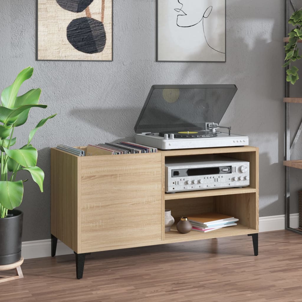 Hifi-benk sonoma eik 84,5x38x48 cm konstruert tre