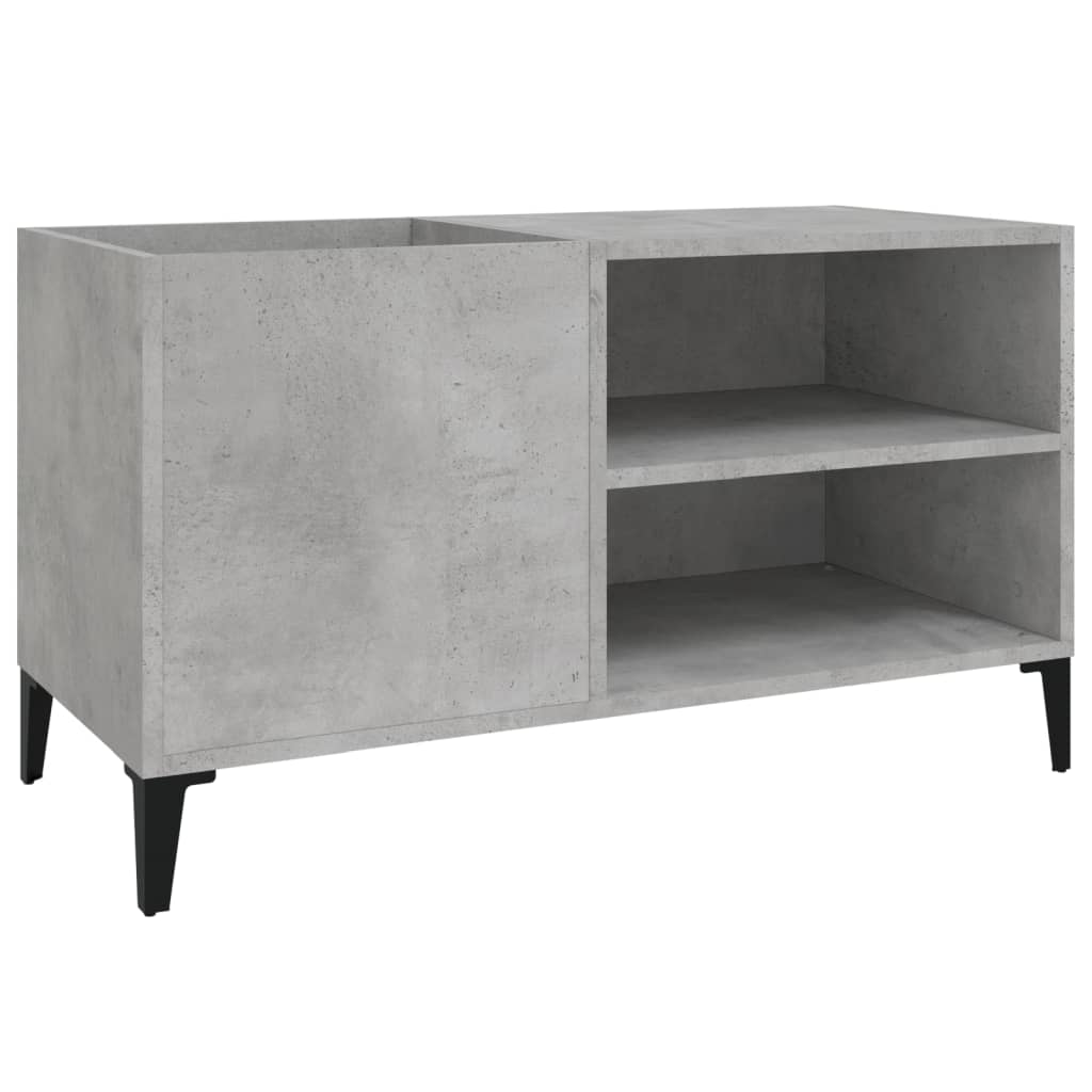 Hifi-benk betonggrå 84,5x38x48 cm konstruert tre