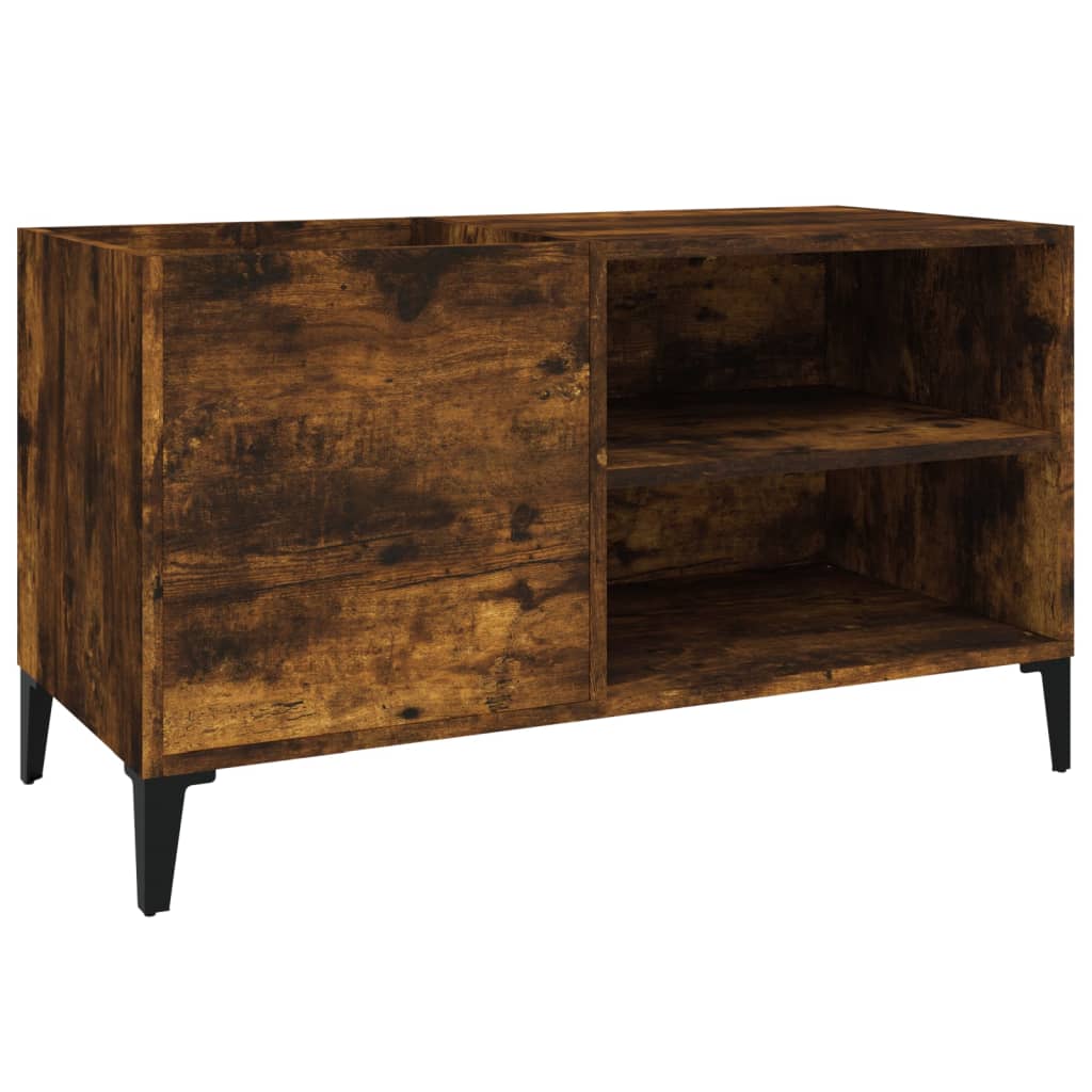 Hifi-benk røkt eik 84,5x38x48 cm konstruert tre