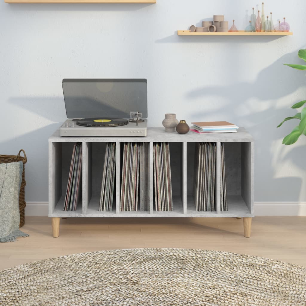Hifi-benk betonggrå 100x38x48 cm konstruert tre
