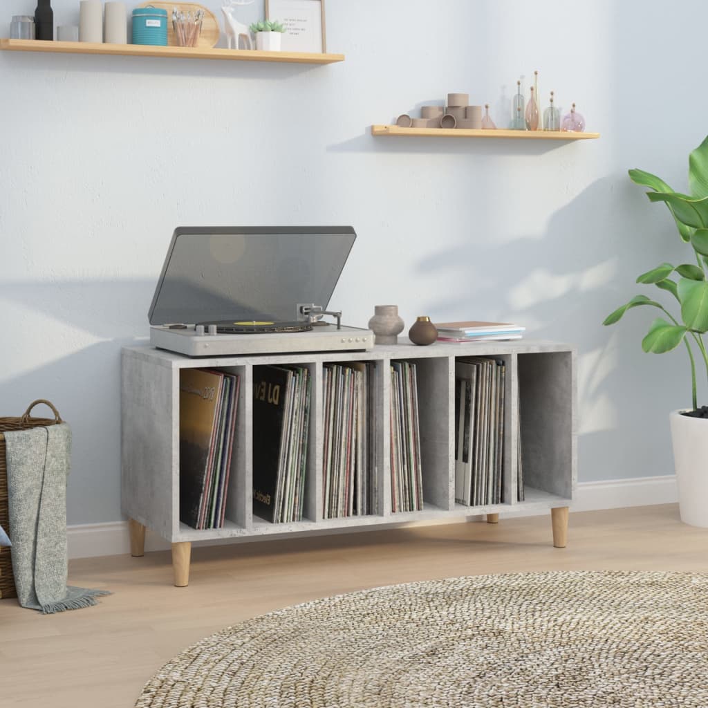 Hifi-benk betonggrå 100x38x48 cm konstruert tre