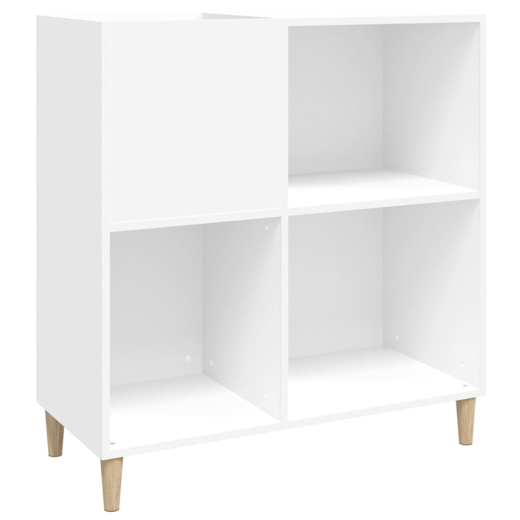 Hifi-benk hvit 84,5x38x89 cm konstruert tre