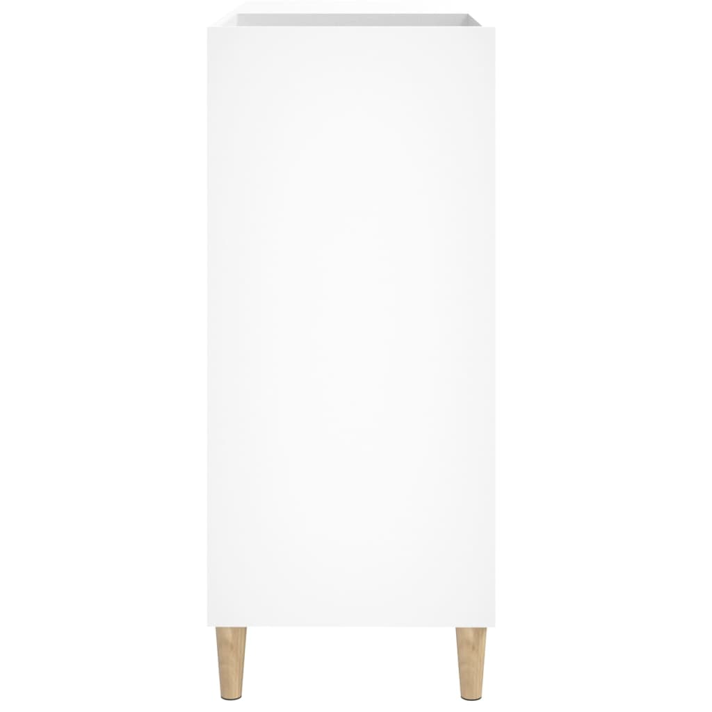 Hifi-benk hvit 84,5x38x89 cm konstruert tre